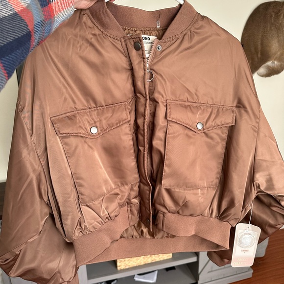 Ci Sono Jackets & Blazers - Women’s Brown Bomber Jacket